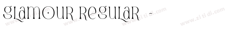 glamour regular字体字体转换
